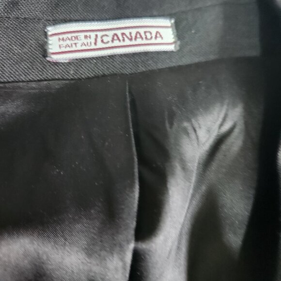 Tip Top Taylors Suit Coat Men's Size 42 Black Double Breasted Pure New Wool - Picture 6 of 10